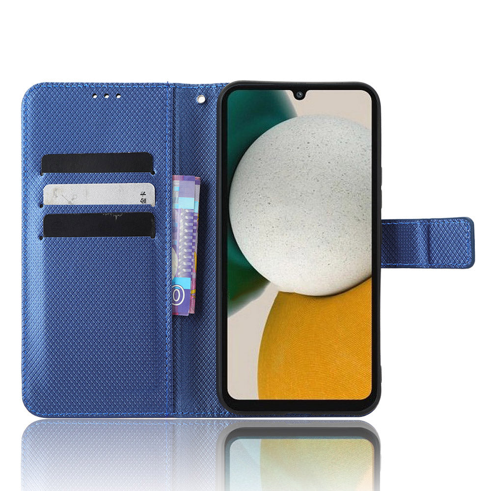 Anti-fall Phone Cover For Samsung Galaxy A34 5G Anti-shock Magnetic Clasp Diamond Texture PU Leather Anti-scratch Foldable Stand Wallet Phone Case Anti-fall Phone Cover For Samsung Galaxy A34 5G Anti-shock Magnetic Clasp Diamond Texture PU Leather Anti-scratch Foldable Stand Wallet Phone Case